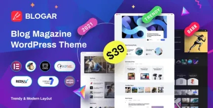 Blogar Blog Magazine Theme 1.2.8 GPL Theme