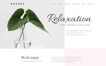 Bonnez Massage Salon Ready-to-Use Minimal WordPress Elementor Theme WordPress Theme 1.0.0 GPL Theme