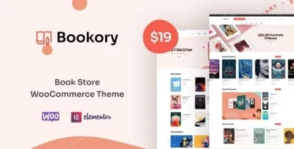 Bookory Book Store WooCommerce Theme 2.1.3 GPL Theme