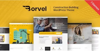 Borvel Construction Building Company WordPress Theme 2.0 GPL Theme