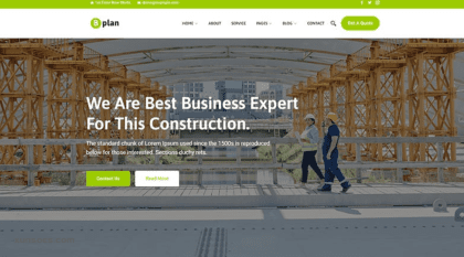 Bplan Home Plan Construction WordPress Theme 1.0.1 GPL Theme