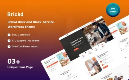 Brickd Brick, Wood and Block Service WordPress Theme 1.0.0 GPL Theme