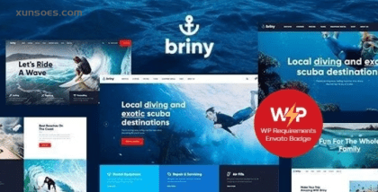 Briny | Scuba Diving Water Sports WordPress Theme + RTL 1.5.4 GPL Theme