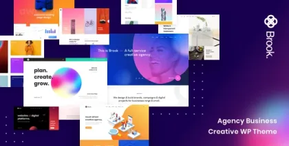 Brook Agency Business Creative WordPress Theme 2.7.6 GPL Theme