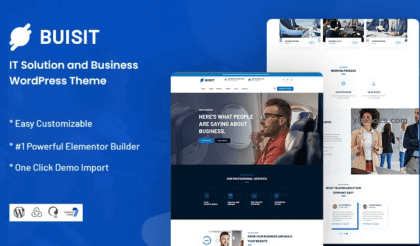 Buisit – IT Solution and Business WordPress Theme 1.0.1 GPL Theme
