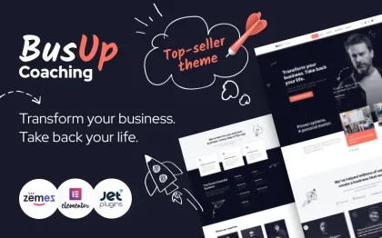 BusUp Engaging And Inspiring Public Speaker Website WordPress Theme 1.0.1 GPL Theme