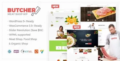 Butcher Meat Shop WooCommerce WordPress Theme 2.34 GPL Theme