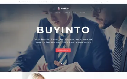 Buyinto Business Investment Management WordPress Theme 1.0.0 GPL Theme