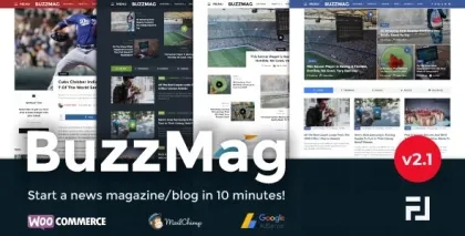 BuzzMag Viral News WordPress Magazine/Blog Theme 2.1 GPL Theme