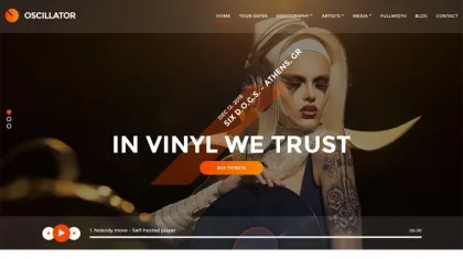CSSIgniter Oscillator Music WordPress Theme 1.5.3 GPL Theme