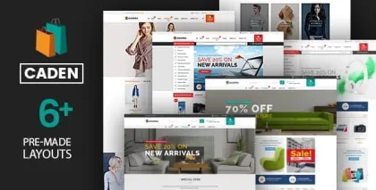 Caden Mega Store Responsive WordPress Theme 1.4.2 GPL Theme