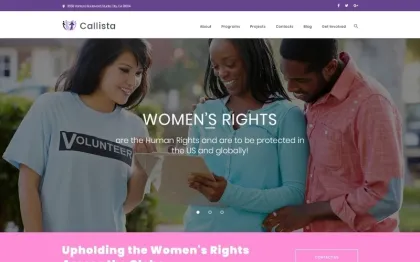 Callista Charity Fundraising WordPress Theme 1.0.0 GPL Theme