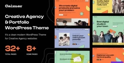 Calmer Creative Portfolio and Agency WordPress Theme 1.0.2 GPL Theme