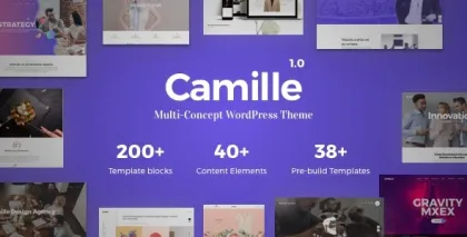 Camille Multi-Concept WordPress Theme 1.2.1 GPL Theme
