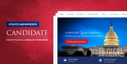Candidate Political WordPress Theme 1.6 GPL Theme