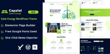 Capatel – Solar Energy WordPress Theme 1.0.0 GPL Theme