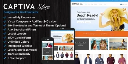 Captiva Responsive WordPress WooCommerce Theme 2.5 GPL Theme