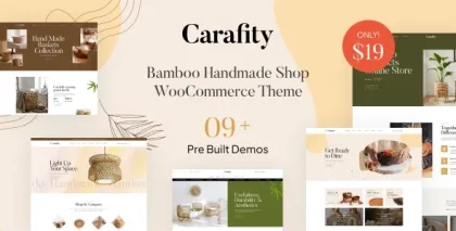 Carafity Bamboo Handmade Shop WooCommerce Theme 1.1.1 GPL Theme