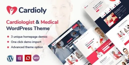 Cardioly Cardiologist and Medical WordPress theme 2.8 GPL Theme