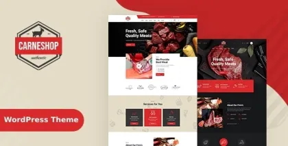 CarneShop Butcher Meat Shop WordPress Theme + RTL 2.2 GPL Theme
