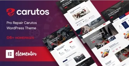 Carutos Car Repair Services Auto Parts WooCommerce WordPress Theme 1.0.8 GPL Theme