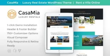 CasaMia | Property Rental Real Estate WordPress Theme 1.1.3 GPL Theme