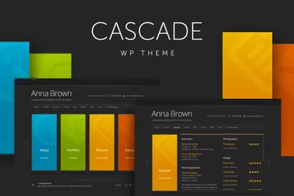 Cascade Personal vCard WordPress Theme 8.2 GPL Theme