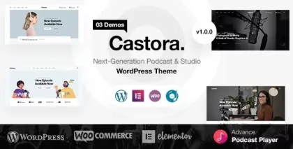 Castora Podcast WordPress Theme 1.0.4 GPL Theme