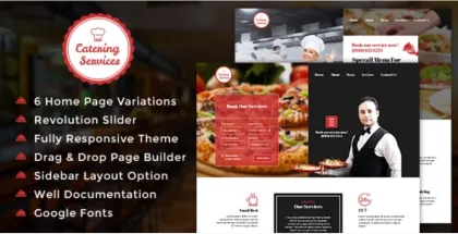 Catering WordPress Theme 1.2 GPL Theme