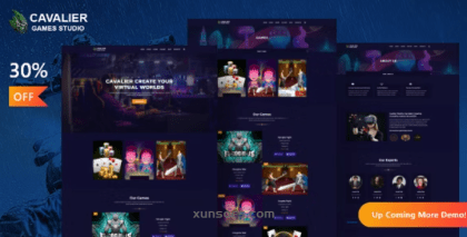 Cavalier Gaming Studio WordPress Theme + RTL 2.0 GPL Theme