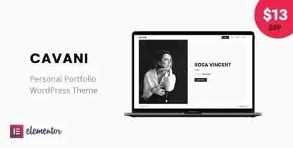 Cavani Personal Portfolio WordPress Theme 1.0.9 GPL Theme