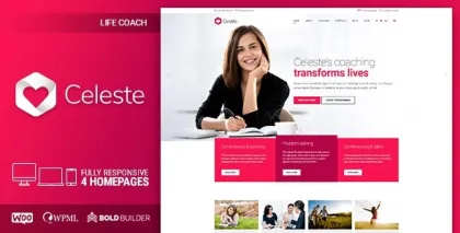 Celeste Life Coach Therapist 1.2.8 GPL Theme