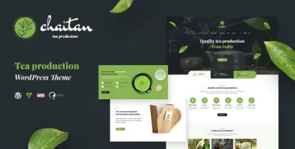 Chaitan Tea Production Company Organic Store WordPress Theme 1.2.5 GPL Theme