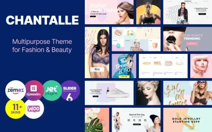 Chantalle Multipurpose Woman Fashion WordPress Elementor Theme WordPress Theme 1.0.0 GPL Theme