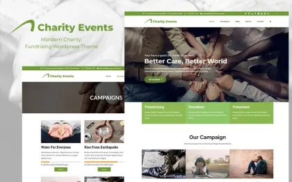 Charity Events Modern Charity / Fundraising WordPress Theme 1.1.4 GPL Theme