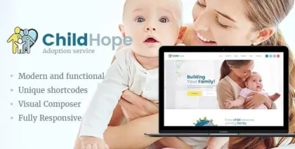 ChildHope | Child Adoption Service Charity Nonprofit WordPress Theme 1.1.7 GPL Theme