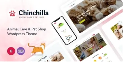 Chinchilla Animal Care Pet Shop WordPress Theme 2.0 GPL Theme