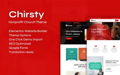 Chirsty Multipurpose Nonprofit Church WordPress Theme 1.0.0 GPL Theme