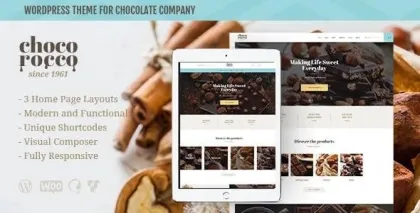 ChocoRocco | Chocolate Sweets Candy Store WordPress Theme 1.2.1 GPL Theme