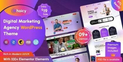 Choicy Digital Marketing Agency WordPress Theme 2.0.0 GPL Theme