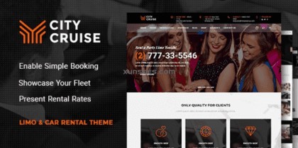 City Cruise Limousine and Car Rental Theme 1.8 GPL Theme