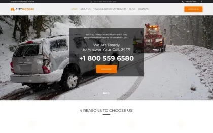 CityMotors Auto Towing Company WordPress Theme 1.0.0 GPL Theme