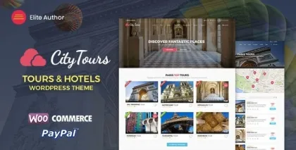 CityTours Hotel Tour Booking WordPress Theme 3.2.3 GPL Theme