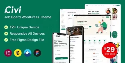 Civi Job Board WordPress Theme 2.0.9 GPL Theme