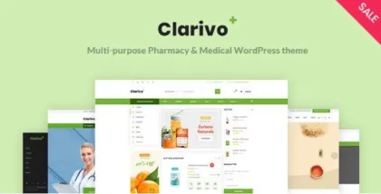 Clarivo Pharmacy and Medical WordPress theme 1.4.8 GPL Theme