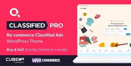 ClassifiedPro ReCommerce Classified Ads WordPress Theme 1.0.1 GPL Theme