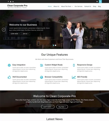 Clean Corporate Pro 3.1 GPL Theme