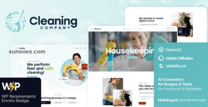 Cleaning Company Maid Service WordPress Theme 1.6.1 GPL Theme