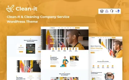 Cleanit Cleaning Company Service Responsive WordPress Theme 1.0.0 GPL Theme