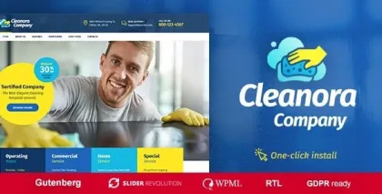 Cleanora Cleaning Services Theme 1.1.1 GPL Theme